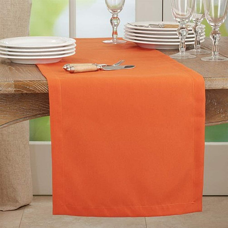 Classic Everyday Design Table Runner, 90'' x 16'', Pumpkin