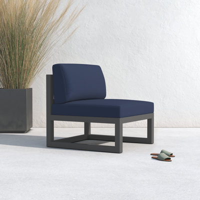 Chaise de patio avec coussins Sunbrella Smith