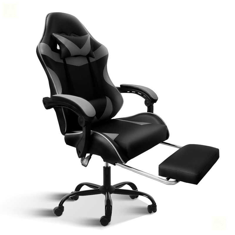 Fauteuil inclinable ergonomique inclinable, Noir / gris