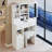 29.2" Small Size Left Drawer Desktop Vanity Table + Cushioned Stool, Extra Large Right sliding mirror, Multi Layer High Capacity Storage, Practical Fashionable Dresser, Suitable For Small Space-700826185