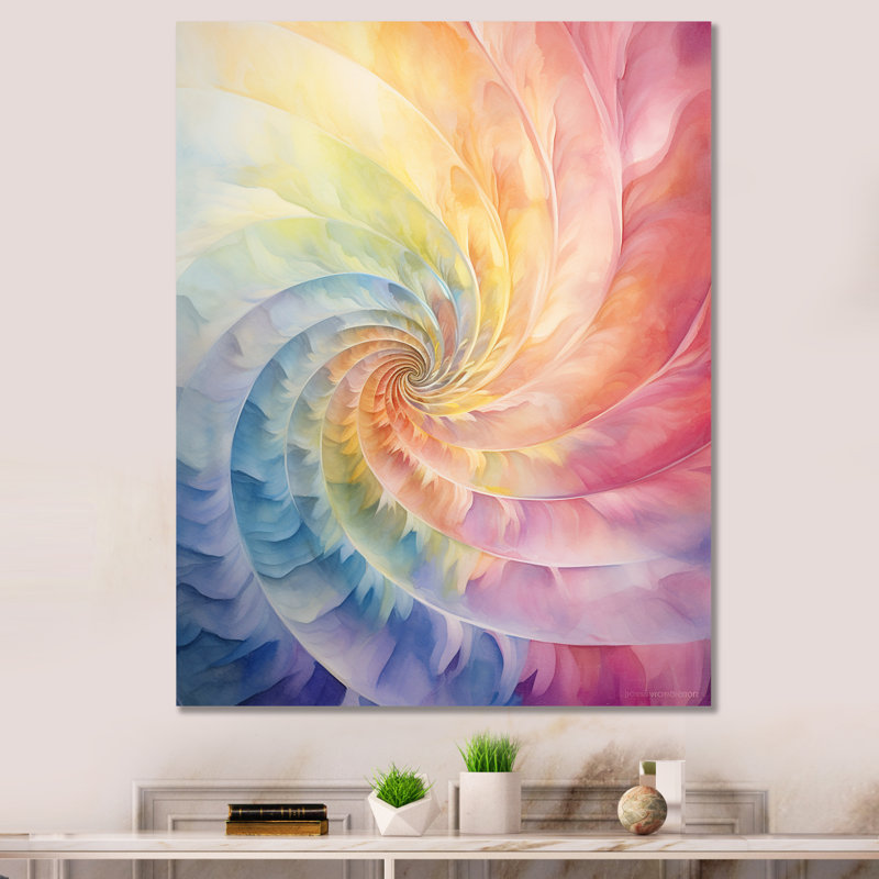 Grantville - Abstract Spirals, impression d'art mural_106190, H 32 po x l 24 po x P 1 po, Toile tendue