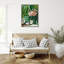 «Tropical Muse With Cat» par Keyshanna, reproduction d'art sur toile encadrée-283696345