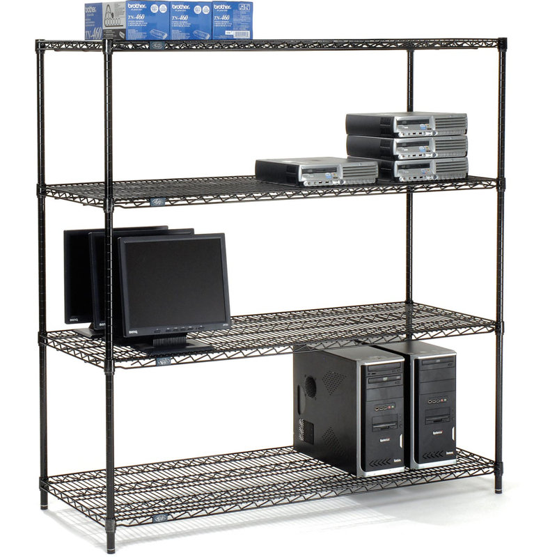 Étagère de démarrage, Époxy noir, H 63 po x l 54 po x P 18 po
