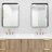 Black Rectangular Metal Framed Wall Mirror-1689910382