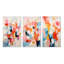 «Pink Beige Mid Century Atomic Abstraction», 3 pièces sur toile-682750911-682750910