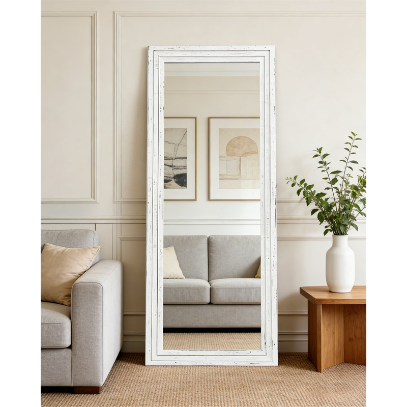 Full-Length Mirror With Stand – Solid Wood Frame Floor Mirror, Freestanding Or Wall-Mounted For Living Room, Bedroom, Or Dressing Area