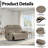 Lounger Reclining Loveseat Wall Hugger Dual Sided,With Side Pocket,Modern Manual Double Sofa-Light Brown-514754909