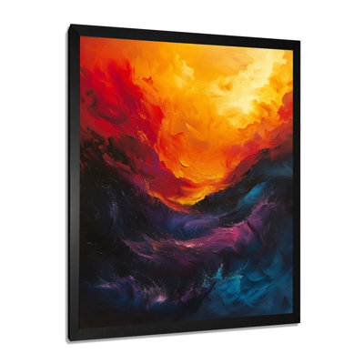 Orange Volcano Abstract Majesty - Volcano Wall Decor