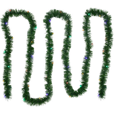 3'' in. Lighted Faux Pine Garland