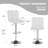 Vegan Leather Swivel Adjustable Height Bar Stool Set, 8 Barstools-107167924