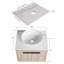Meuble-lavabo simple avec plateau 23,6 Mervine