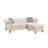 Waldina Beige Fabric Reversible Sectional Sofa