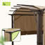 Pergola d'extérieur en aluminium 10 pi x 10 pi avec auvent légèrement arqué et abat-jour rétractable brun-97910840-97910839
