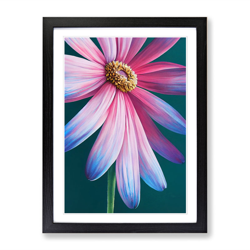 Ryele Daisy Flower - Single Picture Frame Print, 34" H x 25" W, Brown