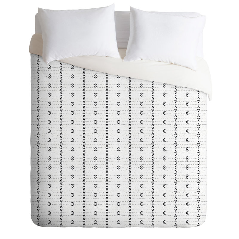 Housse de couette à rayures french linen tribal, Housse de couette pour grand lit
