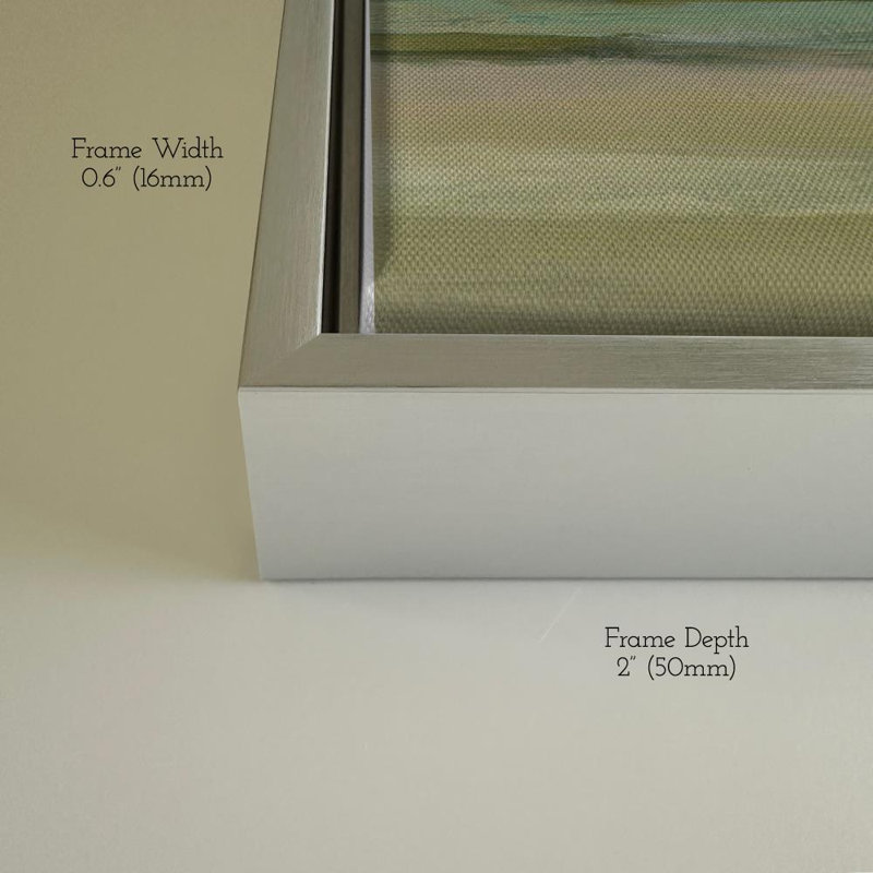 «Vast Expanse I» par Carol Robinson - Impression sur toile, 30" H x 30" W, Cadre plat flottant, Silver
