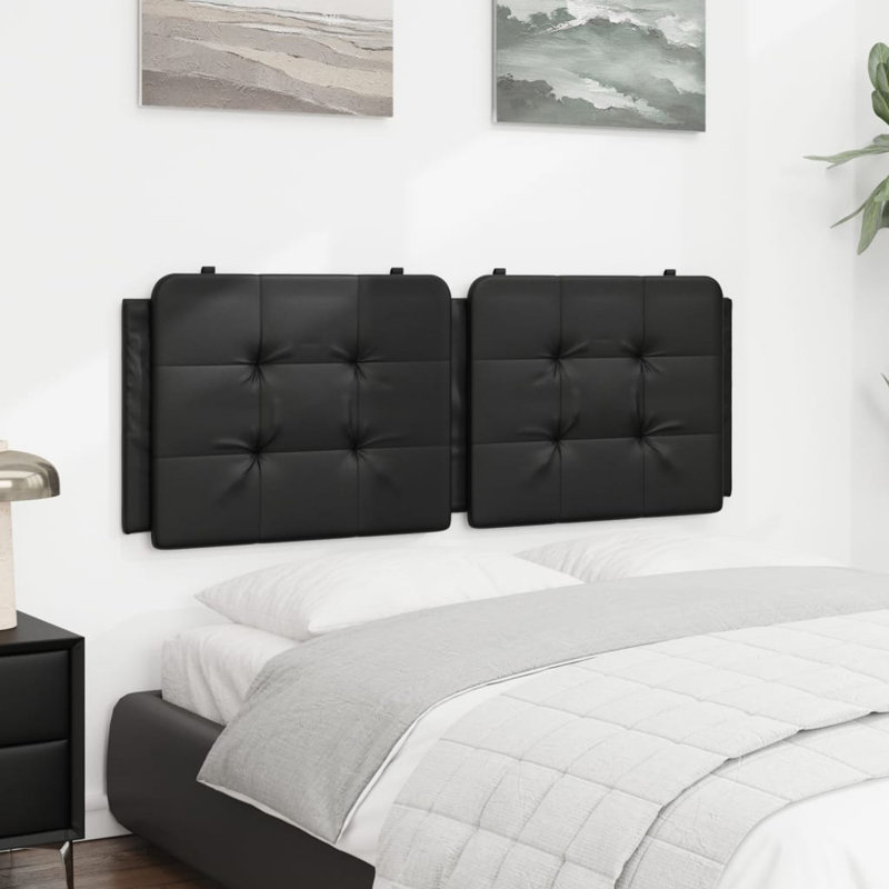 Coussin de tête de lit vidaXL noir 137 cm Zadar