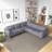 Keanua 103.5" 3 - Piece Upholstered Sectional