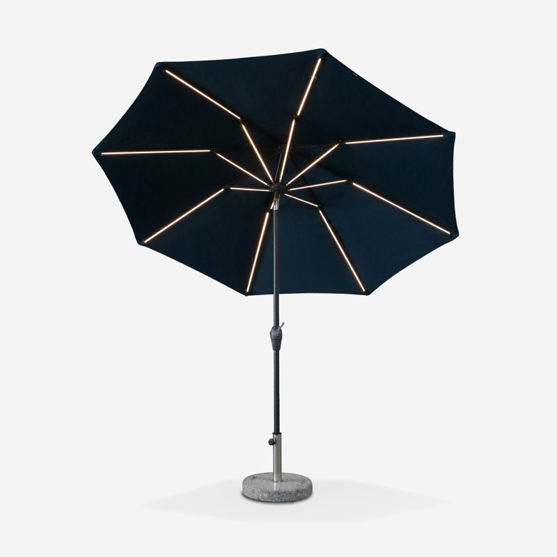 Andre-Lee 265cm Lighted Parasol, Dark Blue