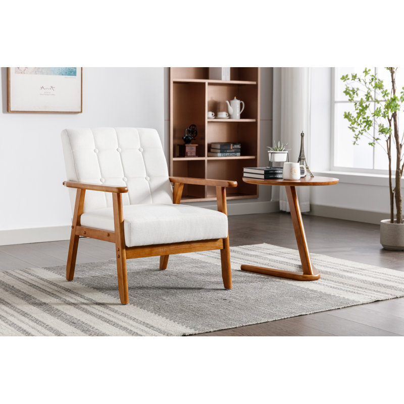 Sandvika Upholstered Armchair, White