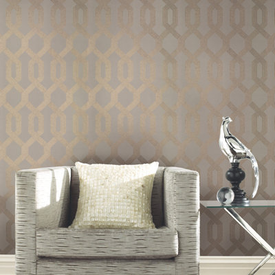 Rouleau de papier peint de style Mid-Century L 33 pi x l 21 po