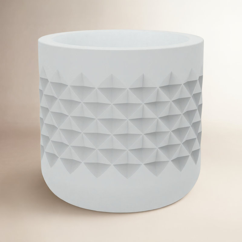 Pot à fleur en plastique Lisle, H 18 po x l 18 po x P 18 po, Blanc