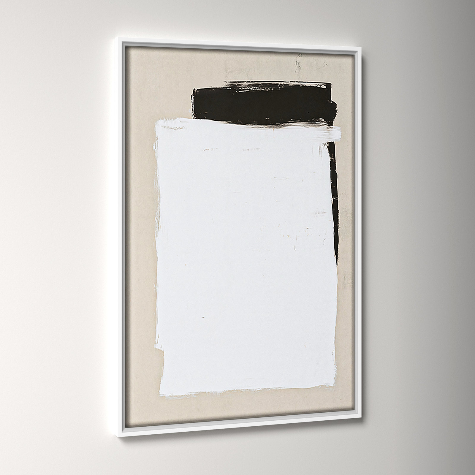 Two Mirrors, 61.5" H x 41.5" W, Framed Canvas, White