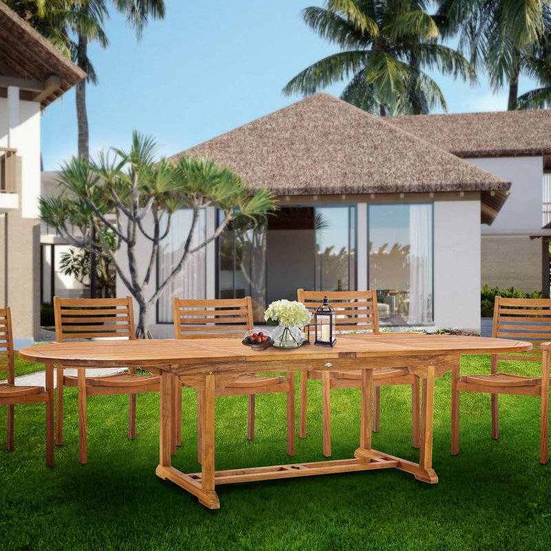 Bauman Outdoor Oval Teak Dining Table