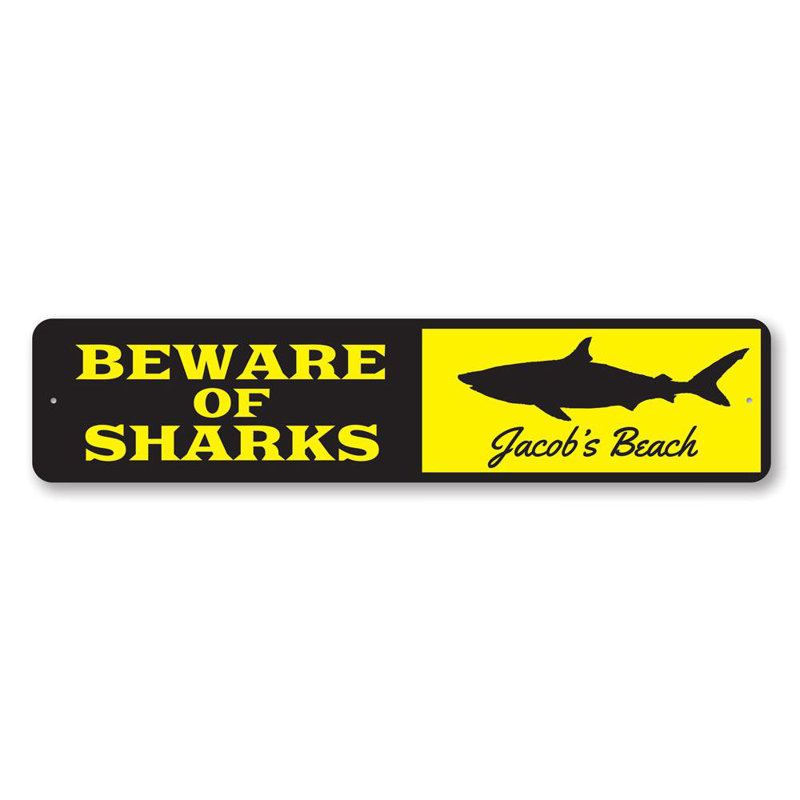 Plaque en aluminium Shark, H 4 po x l 18 po x P 0,04 po, Oui