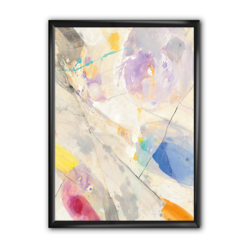 « spring minimal confettis i »-cadre photo imprimé sur toile, H 40 po x l 30 po x P 1,5 po, Cadre noir