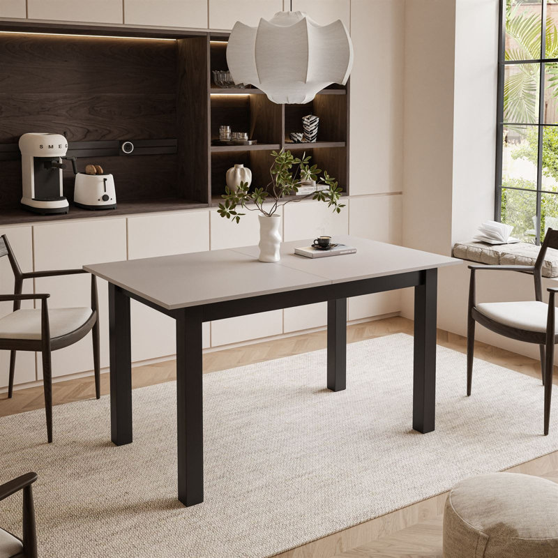 Extendable table ARTON 140 cm, Cashmire, Black