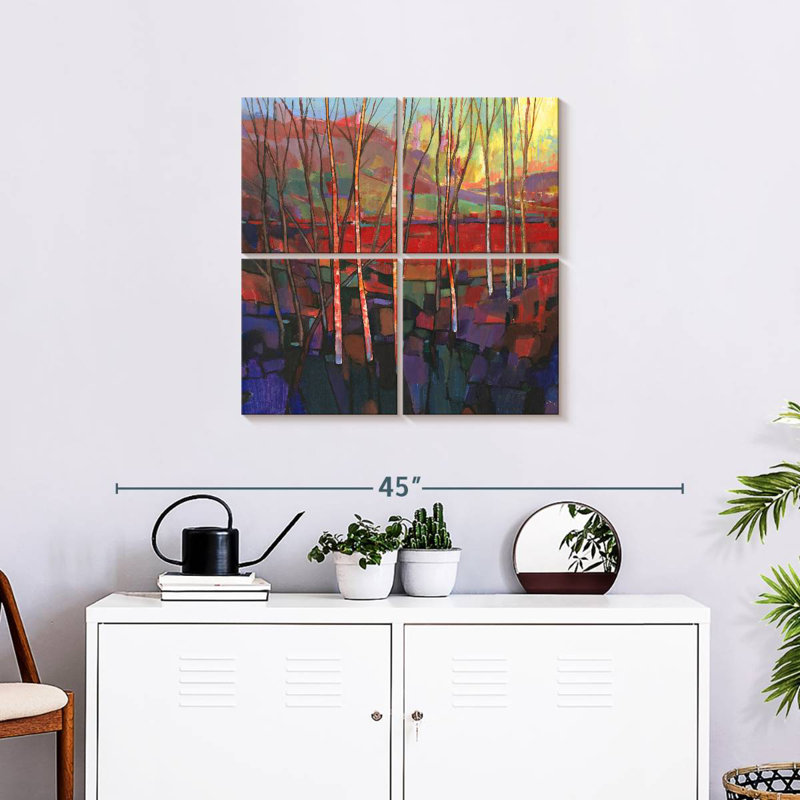 Alvord Patchwork Trees I, 26" H x 26" W