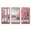 «Pink Winter Window By The Lake», art mural paysage d'hiver-150089924-150089916