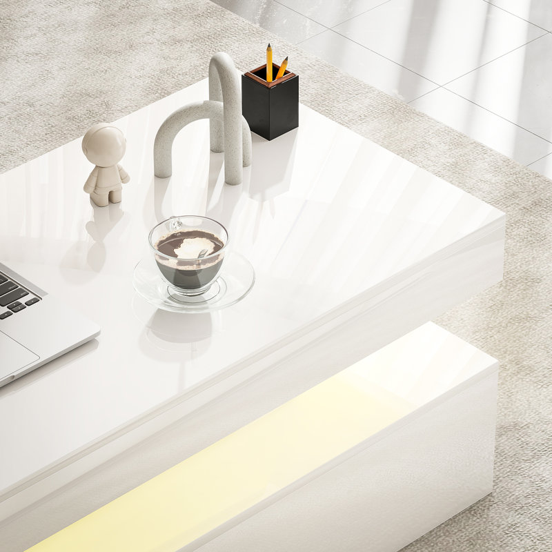 Pedestal Coffee Table with Storage