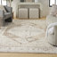 Haydel Oriental Machine Made Power Loom Polyester Area Rug in Beige-97841384