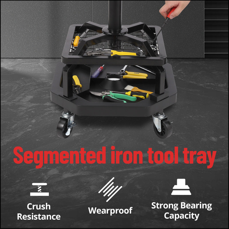 Adjustable Height Ergonomic Industrial Stool with Footrest
