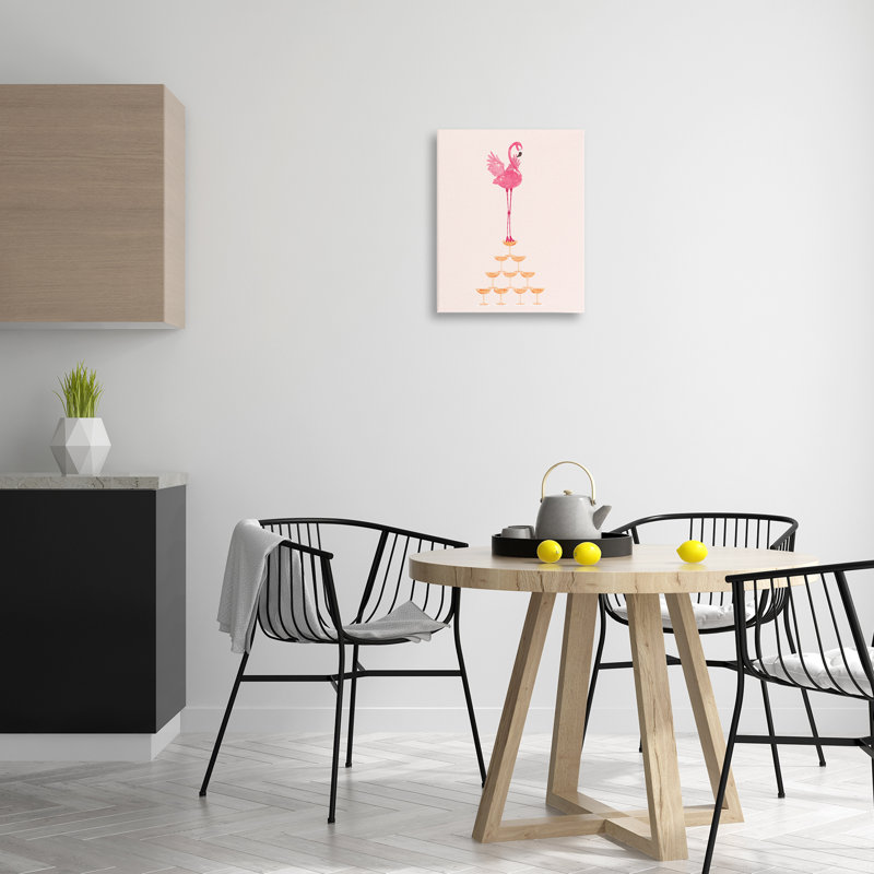 «Balancing Flamingo & Wine» par Ziwei Li, H 20 po x l 16 po