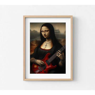 Affiche Rockstar Mona Lisa - affiche de guitare moderne punk