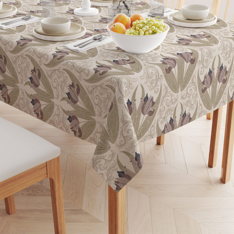 Floral 57 Cotton Tablecloths, 104" x 52"