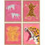 Croquis de tapis en fourrure de guépard africain Jungle, impression sur papier, 4 pièces-97782581-97782580