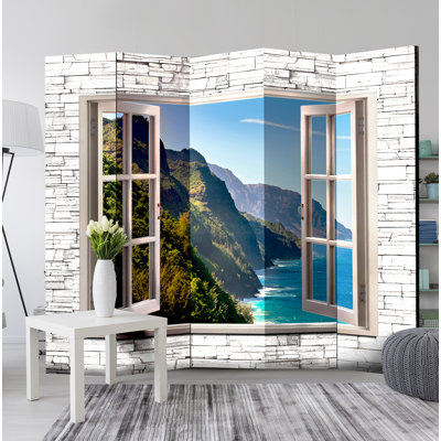 Chloe Solid Wood Folding Room Divider