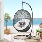 Modway Hide Outdoor Patio Swing Chair With Stand