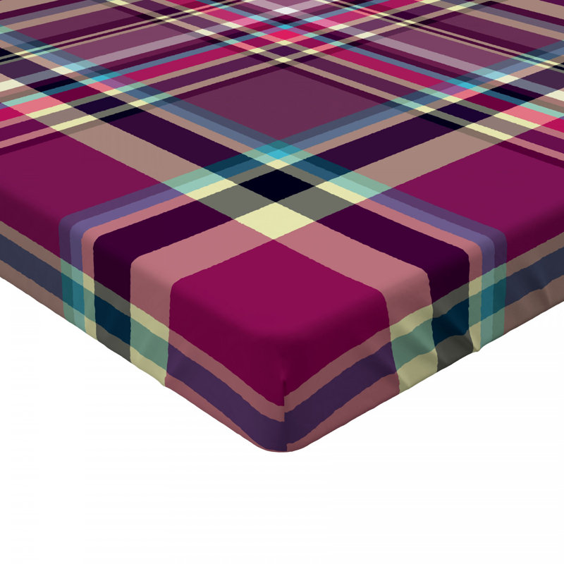 Microfiber Plaid Fitted Sheet, Full Fitted Sheet