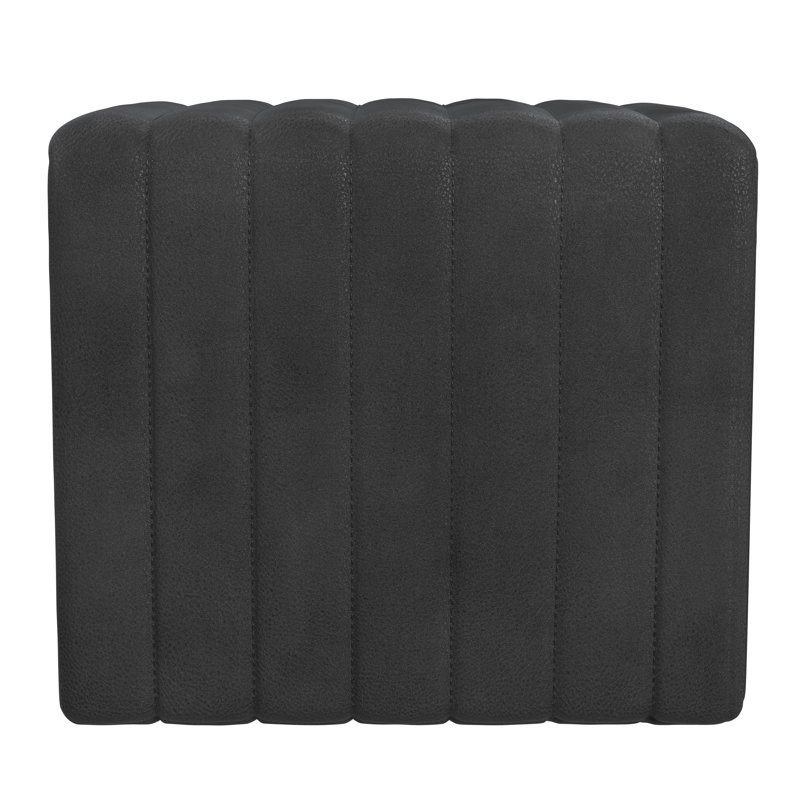 Askolds Modern Channel Ottoman, Black