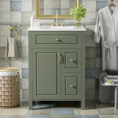 Meuble-lavabo de 24 po avec lavabo en céramique