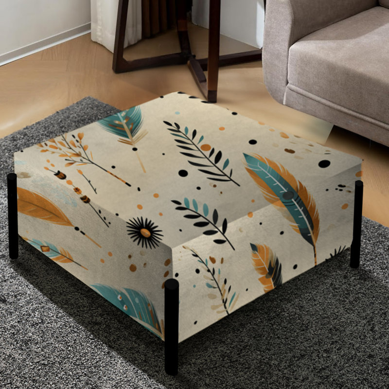 Tribal Oasis Boho Pattern I - Boho Large Square Ottoman