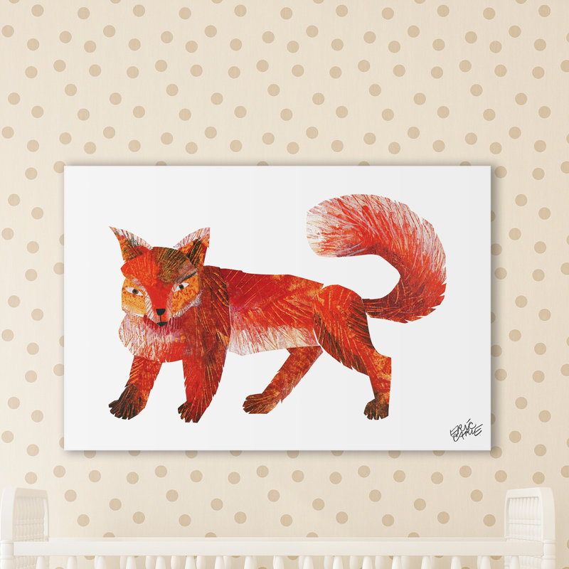 Red Fox 3 by Eric Carle - Painting on Canvas, 102cm H x 152cm W