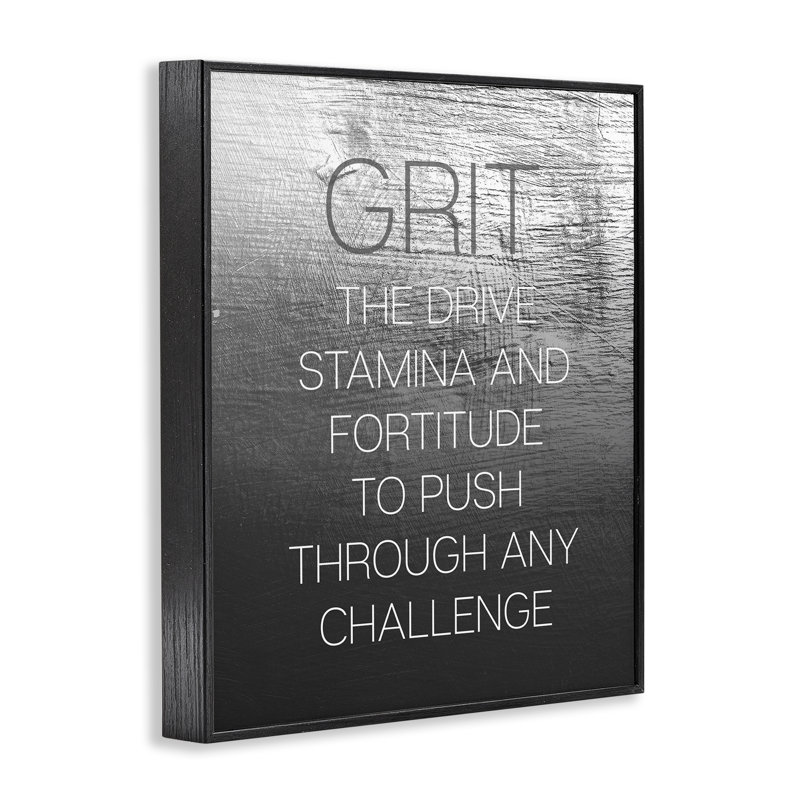  «Grit Motivation», art de la giclée encadrée par Daphne Polselli, Giclée encadrée noir minuit, H 30 po x l 24 po