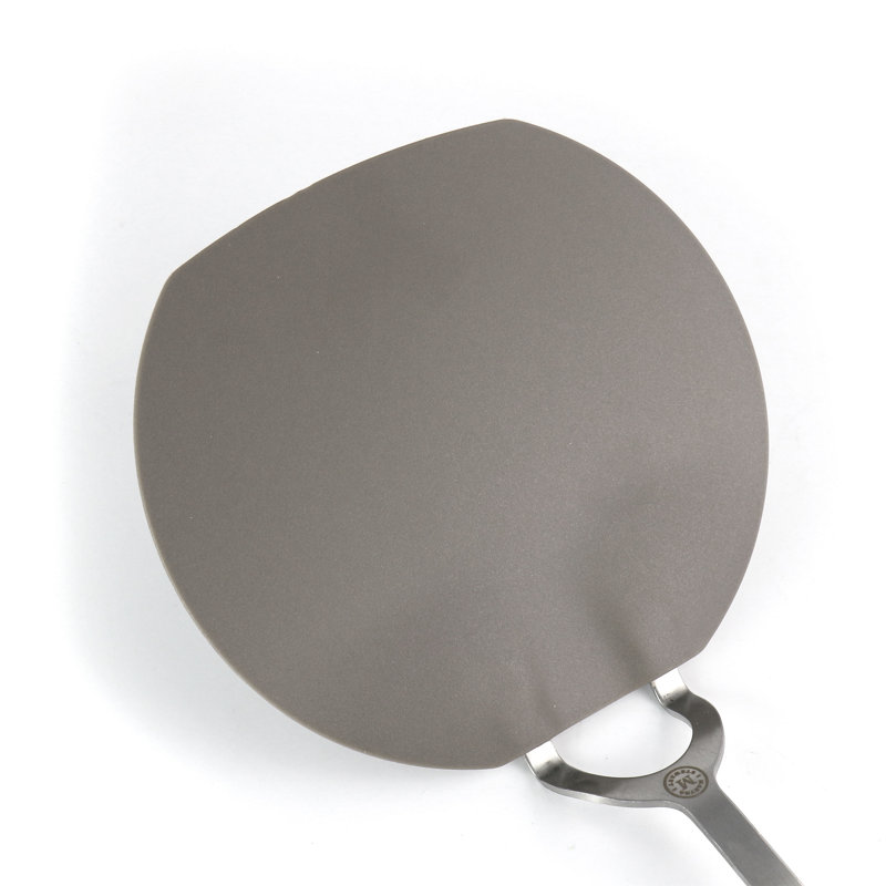 Gray Rectangular Plastic Pancake Turner with Ergonomic Handle