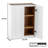 White Solid Wood Double Door Wall Cabinet with 3 Adjustable Shelves for Versatile Kitchen and Bathroom Storage-682087469-682087447